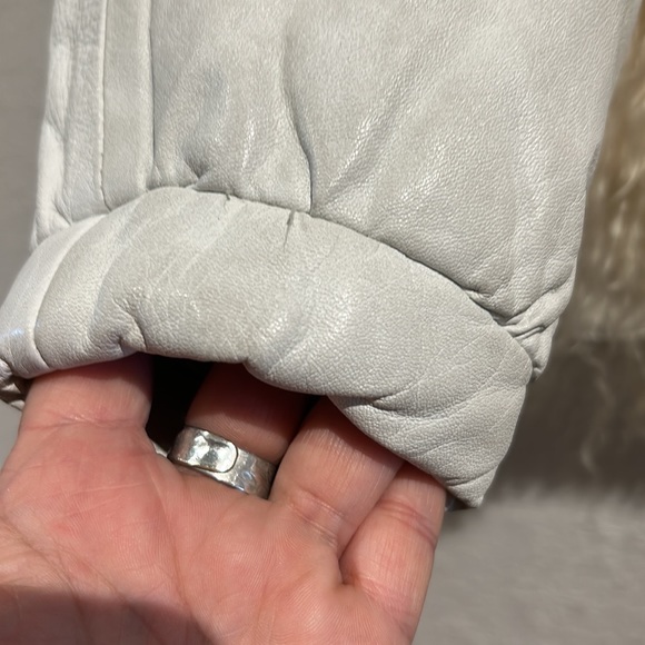 Vintage Wilson’s Leather & Tibetan Lamb Fur Detachable Sleeve Jacket/ Vest Combo - Picture 4 of 15